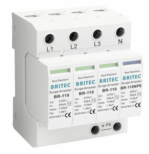 Limitatore di sovratensione di tipo 2 - BR-110 3+1 series - Britec Electric Co., Ltd - classe II / per impianto elettrico / di telesegnalazione