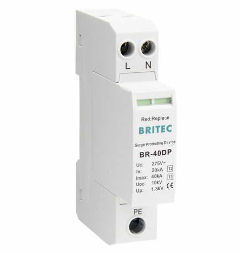 Limitatore di sovratensione di tipo 2 - BR-40DP 2P series - Britec Electric Co., Ltd - di tipo 3 / classe II / classe III