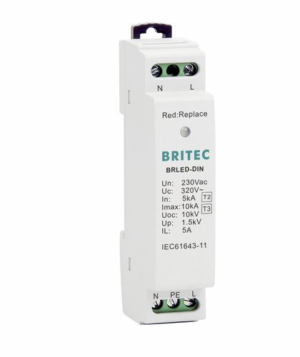 Limitatore di sovratensione di tipo 2 - BRLED-DIN - Britec Electric Co., Ltd - di tipo 3 / classe II / classe III