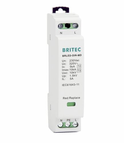 Limitatore di sovratensione di tipo 2 - BRLED-DIN-MD - Britec Electric Co., Ltd - di tipo 3 / classe II / classe III