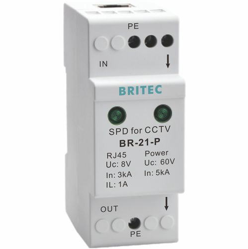 Scaricatore di sovratensione per trasmissione di segnali - BR-CCTV-21P series - Britec Electric Co., Ltd - per LAN / per impianto elettrico / per linea di trasmissione dati e telecomunicazione