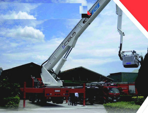 Piattaforma antincendio montata su camion - ALP 727 E - Cela - telescopica / con braccio articolato / per pompiere