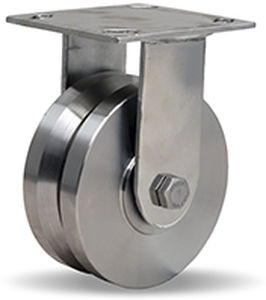 Ruota fissa - SVZ series - HAMILTON CASTER - con piastra girevole / a scanalature / in acciaio