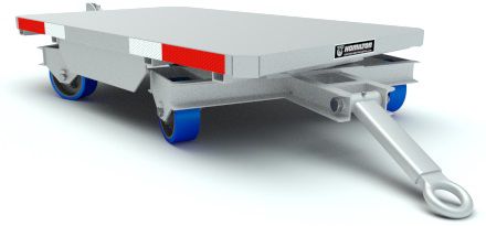 Rimorchio a pianale - 2K - HAMILTON CASTER - per magazzino / a 2 assi / trainato