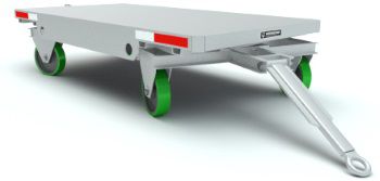 Rimorchio a pianale - 5K - HAMILTON CASTER - per magazzino / a 2 assi / trainato