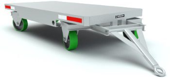 Rimorchio a pianale - 10K - HAMILTON CASTER - per magazzino / a 2 assi / trainato