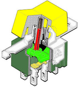 Interruttore a bascula - M series - NKK Switches - unipolare / multipolare / 4 poli