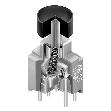 Pulsante a molla - AB series - NKK Switches - sigillato / PCB / elettromeccanico