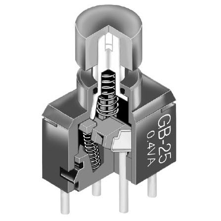 Pulsante a molla - GB series - NKK Switches - impermeabile / sigillato / PCB