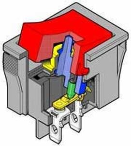Interruttore a bascula - JW series - NKK Switches - unipolare / IP67 / elettromeccanico