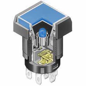 Pulsante IP65 - YB series - NKK Switches - in termoplastica / luminoso a LED / a scatto rapido