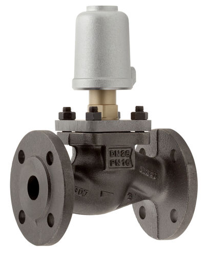 Valvola a comando pneumatico - 7030 - Schubert & Salzer Control Systems GmbH - di arresto / per gas / con flangia