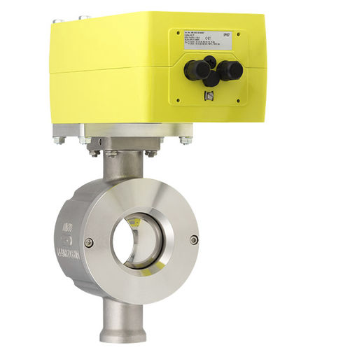 Valvola a sfera - 4037 - Schubert & Salzer Control Systems GmbH - con attuatore elettrico / di controllo / di arresto