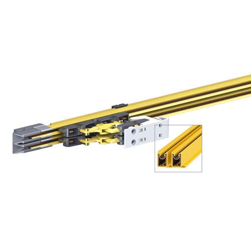 Rotaia conduttrice per la logistica - MultiLine 0835 Series - Conductix-Wampfler - in PE / 2 poli / compatta
