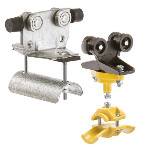 Carrello portacavi in acciaio - Series 0230 - Conductix-Wampfler - in plastica / piatto / rotondo