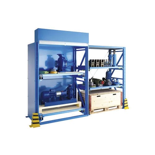Scaffalatura con ripiani - LISTA - pull-out / compatta / per carichi pesanti