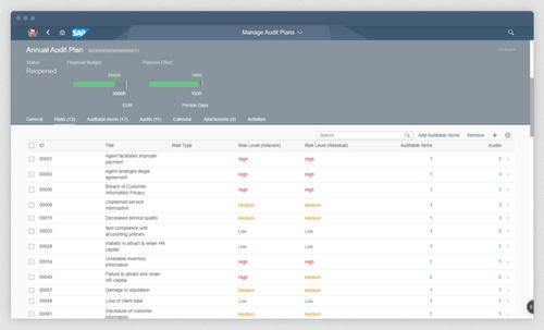 Software di gestione di controllo accessi e sicurezza - Audit Management - SAP - di qualità / per reportistica / di creazione