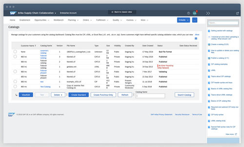 Software di gestione - Ariba Catalog - SAP - di supervisione / per cruscotto / di processo