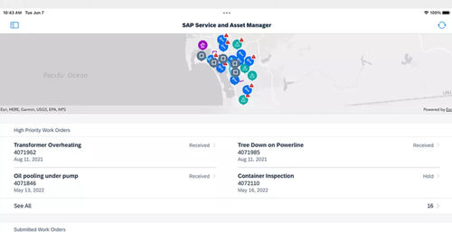Software di gestione - Service and Asset Manager - SAP - di gestione di asset / Androïd / iOS