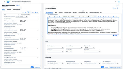 Software di processo - J871 - SAP - con intelligenza artificiale