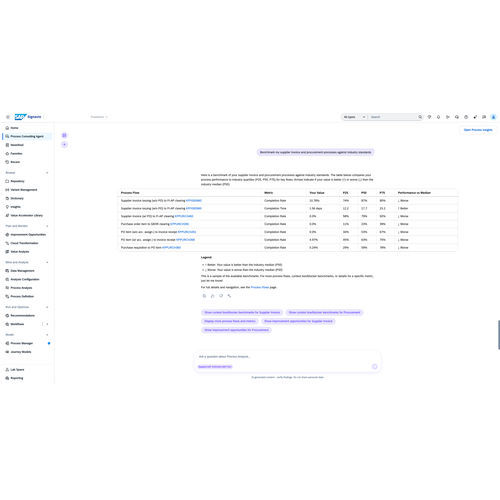 Software di processo - J1177 - SAP - con intelligenza artificiale