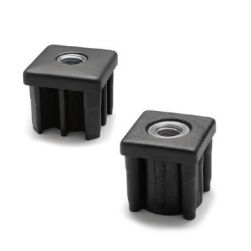 Inserto filettato - NDX.Q series - ELESA - in ottone nichelato / in plastica / quadrato