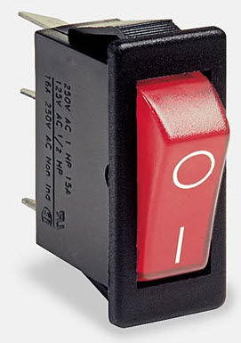 Interruttore a bascula - max. 16 A, 250 V | 5500 - Arcolectric - unipolare / resistente agli spruzzi / elettromeccanico