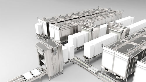 Accatastatore di trasporto - Alpma Alpenland Maschinenbau - per l'industria agroalimentare / per formaggi / interamente automatico
