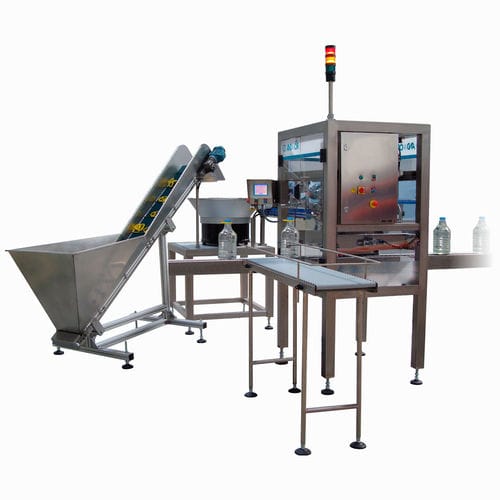 Manigliatrice a collo di cigno - SIA1000 - AND & OR - automatica / con trasportatore / per bottiglie