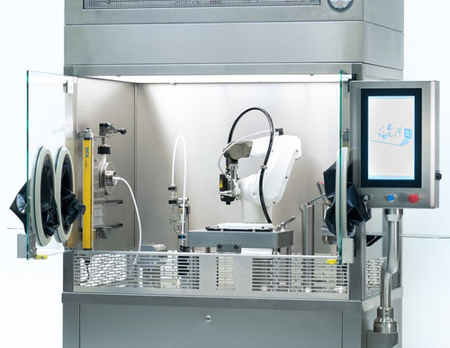Linea di riempimento automatizzata - Crystal L1 - Aseptic Technologies - manuale / per fiale / per l'industria farmaceutica