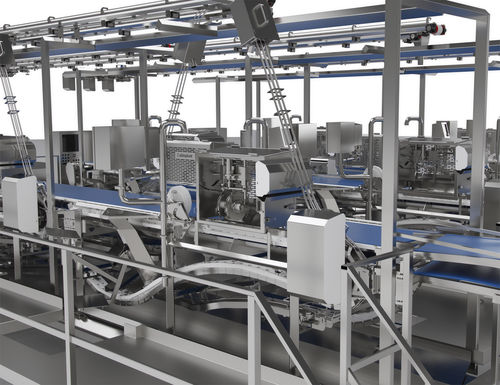 Linea di imballaggio semiautomatica - Cabinplant A/S - per l'industria agroalimentare / per pesce / di riempimento