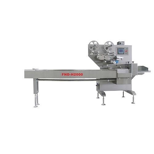 Macchina per imballaggio controllata da PLC - FND-H2000 - Taizhou Funengda Industry Co., Ltd. - servocomandata / orizzontale / per imballaggi a cuscino