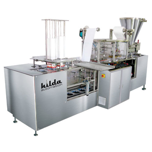 Riempitrice sigillatrice automatica - M/S. Hilda Automation  - lineare / per prodotti alimentari / per bicchieri