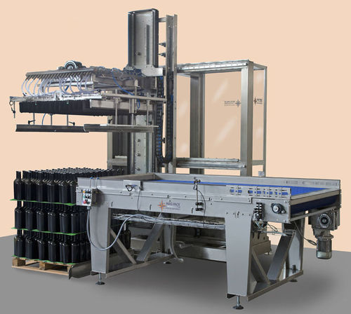 Depallettizzatore prensile - CALABRONE 20 - MAS PACK - a strati / per bottiglie di vetro / per bidoni