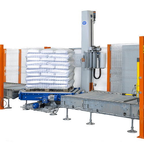Avvolgitrice fasciapallet a tavola rotante - MF WRAP 35 - MF TECNO - MASSINI INDUSTRIES srl - automatica / di trasporto / per pallet