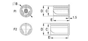 Cappuccio rotondo - 204 series - Skiffy - in PE / per ingrassatore