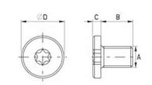 Vite a testa cilindrica - 187-1 series - Skiffy - torx / in plastica / per alte temperature
