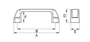 Impugnatura staffa - 206-2 series - Skiffy - per porta / in plastica rinforzata con fibre