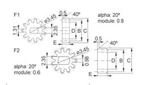 Ingranaggio a dentatura diritta - 104-2 series - Skiffy - con mozzo / in POM