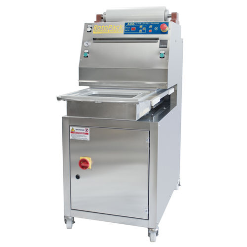 Termosigillatrice di vaschette rotativa - SVR TURN - Rotopack S.r.l. - semiautomatica / sottovuoto