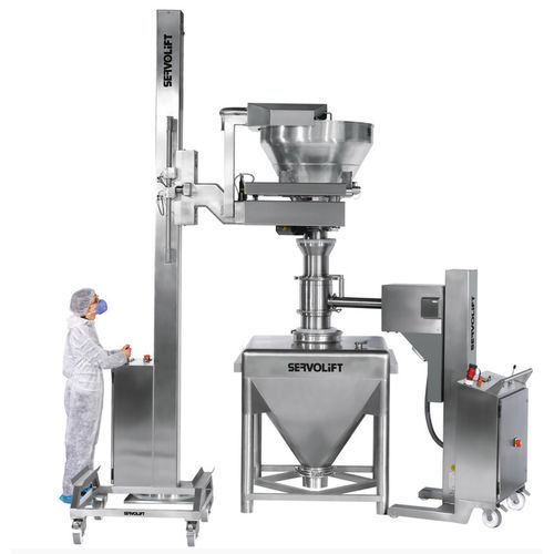 Pesatrice per prodotto sfuso - Servolift GmbH - con alimentatore gravitazionale / semiautomatica