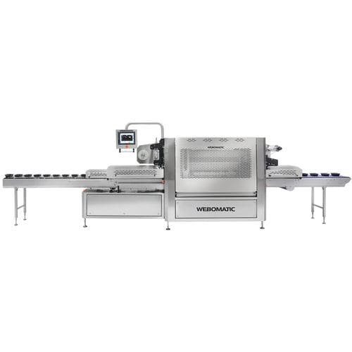 Termosigillatrice di vaschette lineare - TL 1150 - WEBOMATIC - automatica / sottovuoto / per confezionamento in atmosfera modificata