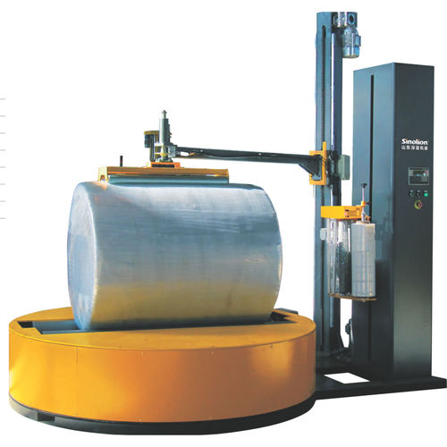 Avvolgitrice fasciapallet per oggetti cilindrici - Y2000F-AU - SHANDONG SINOLION MACHINERY CORP LTD - a tavola rotante / semiautomatica / per l'industria alimentare e delle bevande