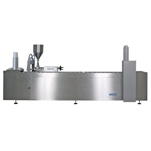Riempitrice chiuditrice interamente automatica - DFB-C - WICK-Machinery GmbH - per bicchieri / lineare