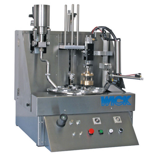 Riempitrice chiuditrice semiautomatica - MINICAN 200 - WICK-Machinery GmbH - per bicchieri / rotativa