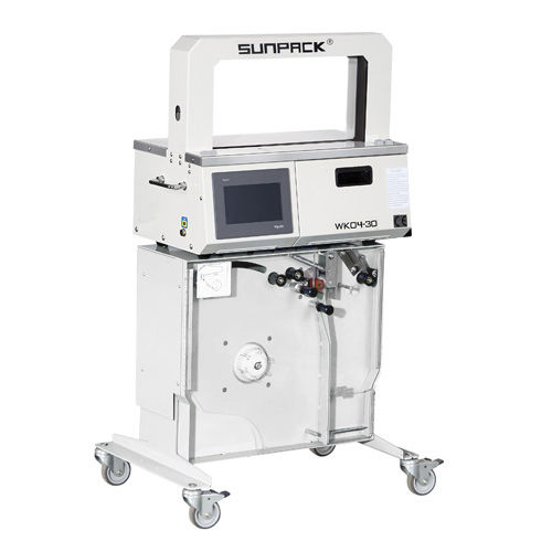 Macchina posa fascetta automatica - WK04-30B - DONGGUAN XUTIAN MACHINE CO.LTD. - con film OPP / con touch screen / per l'industria tipografica