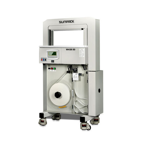Macchina posa fascetta automatica - WK02-30BP - DONGGUAN XUTIAN MACHINE CO.LTD. - con film OPP / in linea / con nastro trasportatore