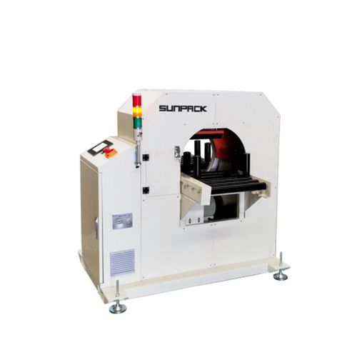 Avvolgitrice fasciapallet orizzontale - MH-201 - DONGGUAN XUTIAN MACHINE CO.LTD. - interamente automatica / per applicazioni industriali / con trasportatore
