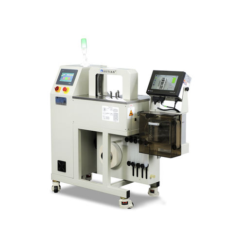 Macchina posa fascetta automatica - WK35-50CR - DONGGUAN XUTIAN MACHINE CO.LTD. - con film OPP / in linea / con touch screen