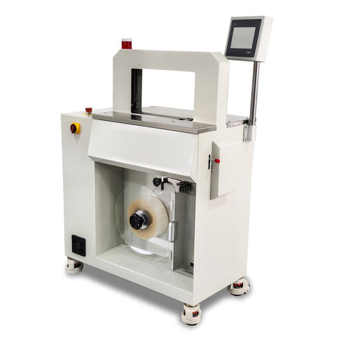 Macchina posa fascetta con film OPP - WK06-75 - DONGGUAN XUTIAN MACHINE CO.LTD. - con touch screen / per l'industria tipografica / per frutta